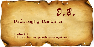 Diószeghy Barbara névjegykártya